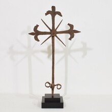 Hand forged iron village cross, France circa 1650-1750