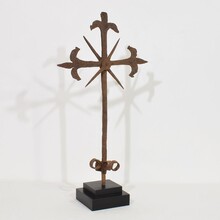 Hand forged iron village cross, France circa 1650-1750