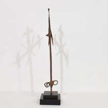 Hand forged iron village cross, France circa 1650-1750