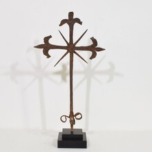 Hand forged iron village cross, France circa 1650-1750