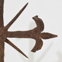 Hand forged iron village cross, France circa 1650-1750