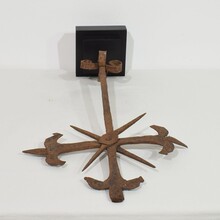 Hand forged iron village cross, France circa 1650-1750