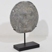 Lead lion head ornament, France circa 1650-1750