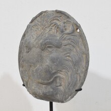 Lead lion head ornament, France circa 1650-1750