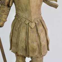 baroque carved wooden armed figure, France 17/18th century