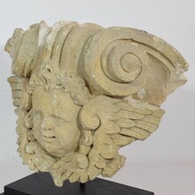 Carved stone angel fragment, France circa 1650-1750