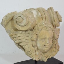 Carved stone angel fragment, France circa 1650-1750