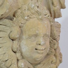 Carved stone angel fragment, France circa 1650-1750