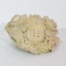 Carved stone angel fragment, France circa 1650-1750