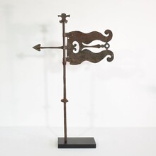 Hand forged iron weathervane, France circa 1600-1700