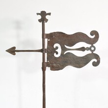 Hand forged iron weathervane, France circa 1600-1700