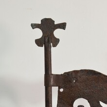 Hand forged iron weathervane, France circa 1600-1700