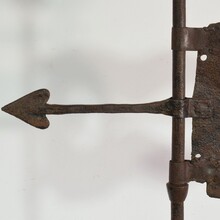 Hand forged iron weathervane, France circa 1600-1700