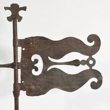 Hand forged iron weathervane, France circa 1600-1700