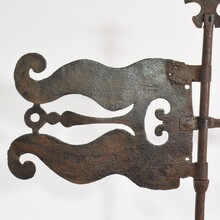 Hand forged iron weathervane, France circa 1600-1700