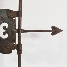 Hand forged iron weathervane, France circa 1600-1700