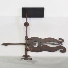 Hand forged iron weathervane, France circa 1600-1700