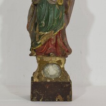 Carved wooden Saint Peter, France circa 1650-1750