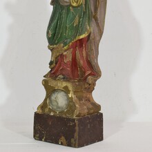 Carved wooden Saint Peter, France circa 1650-1750