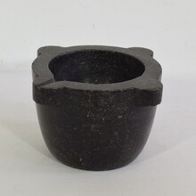 Black marble mortar, France circa 1750-1850