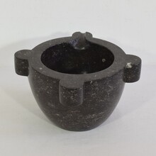 Black marble mortar, France circa 1750-1850