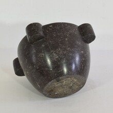 Black marble mortar, France circa 1750-1850