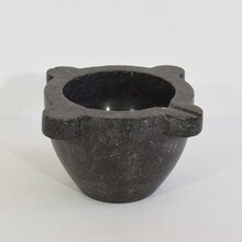 Black marble mortar, France circa 1750-1850