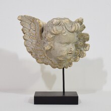 Plaster angel head ornament, France circa 1750- 1850