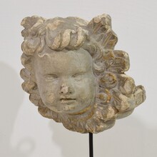 Plaster angel head ornament, France circa 1750- 1850