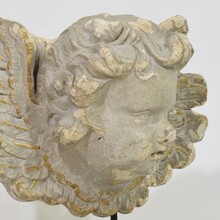 Plaster angel head ornament, France circa 1750- 1850