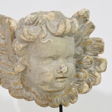 Plaster angel head ornament, France circa 1750- 1850