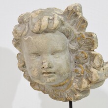 Plaster angel head ornament, France circa 1750- 1850