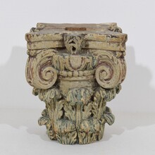 Carved wooden capital, France circa 1750