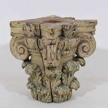 Carved wooden capital, France circa 1750