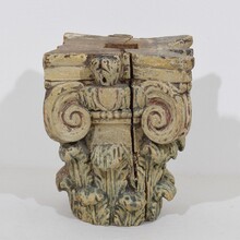 Carved wooden capital, France circa 1750