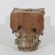 Carved wooden capital, France circa 1750