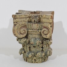 Carved wooden capital, France circa 1750