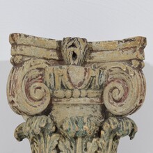 Carved wooden capital, France circa 1750