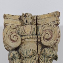 Carved wooden capital, France circa 1750