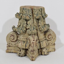 Carved wooden capital, France circa 1750