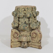 Carved wooden capital, France circa 1750