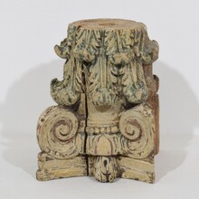 Carved wooden capital, France circa 1750