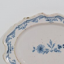 Glazed earthenware Rouen platter, France circa 1750