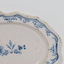 Glazed earthenware Rouen platter, France circa 1750