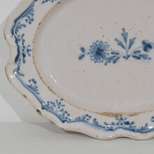 Glazed earthenware Rouen platter, France circa 1750