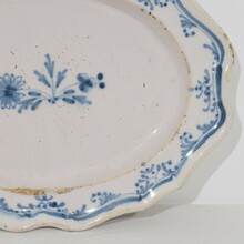 Glazed earthenware Rouen platter, France circa 1750