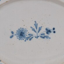 Glazed earthenware Rouen platter, France circa 1750