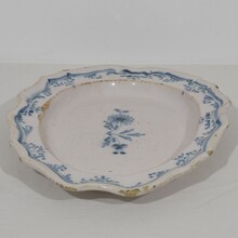 Glazed earthenware Rouen platter, France circa 1750