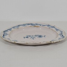 Glazed earthenware Rouen platter, France circa 1750