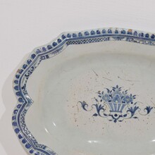 Glazed earthenware Rouen platter, France circa 1750